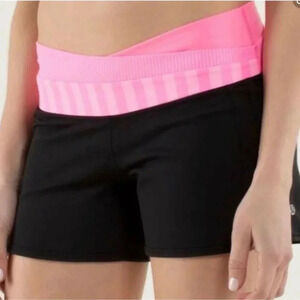 Lululemon Women's Size 6 Black Pink Astro Shorts